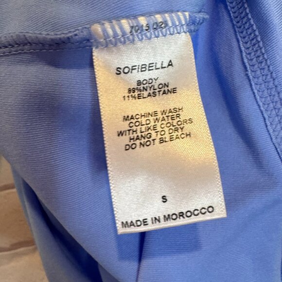 Sofibella Women's Scoop Neck X Back Tennis Pickleball Tank Top Iris Small - Picture 3 of 4